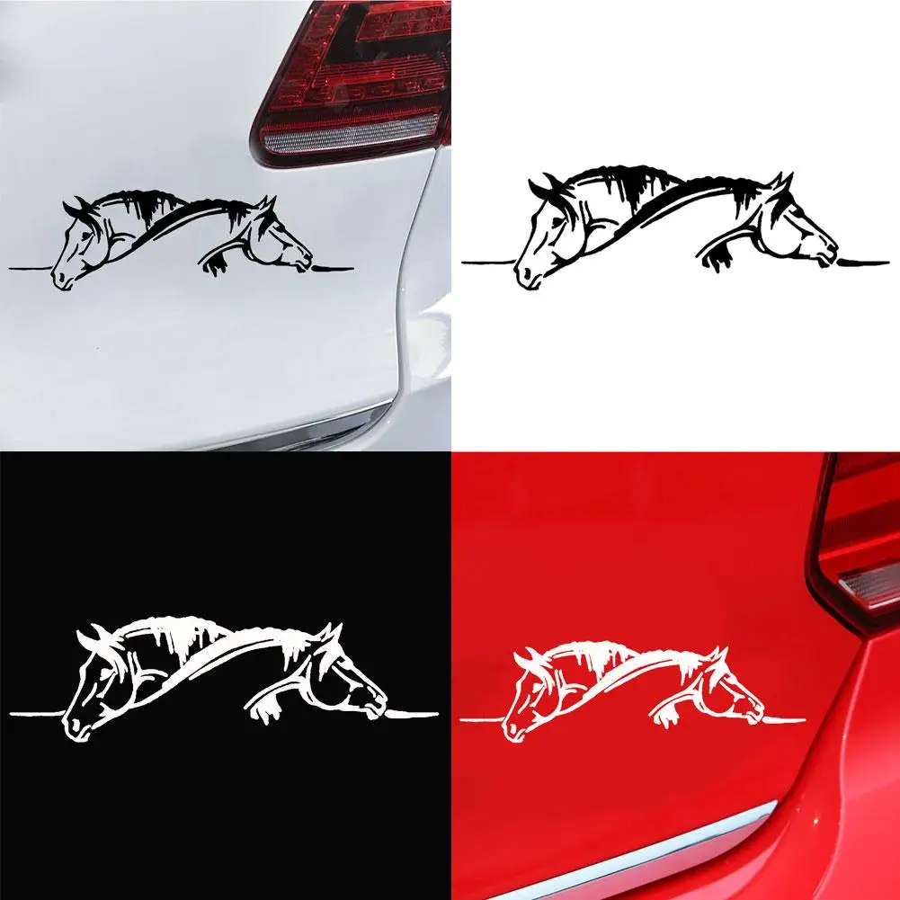 

60% HOT SALES Double Horse Car-Styling Vehicle Body Window Reflective Decals Sticker Decor