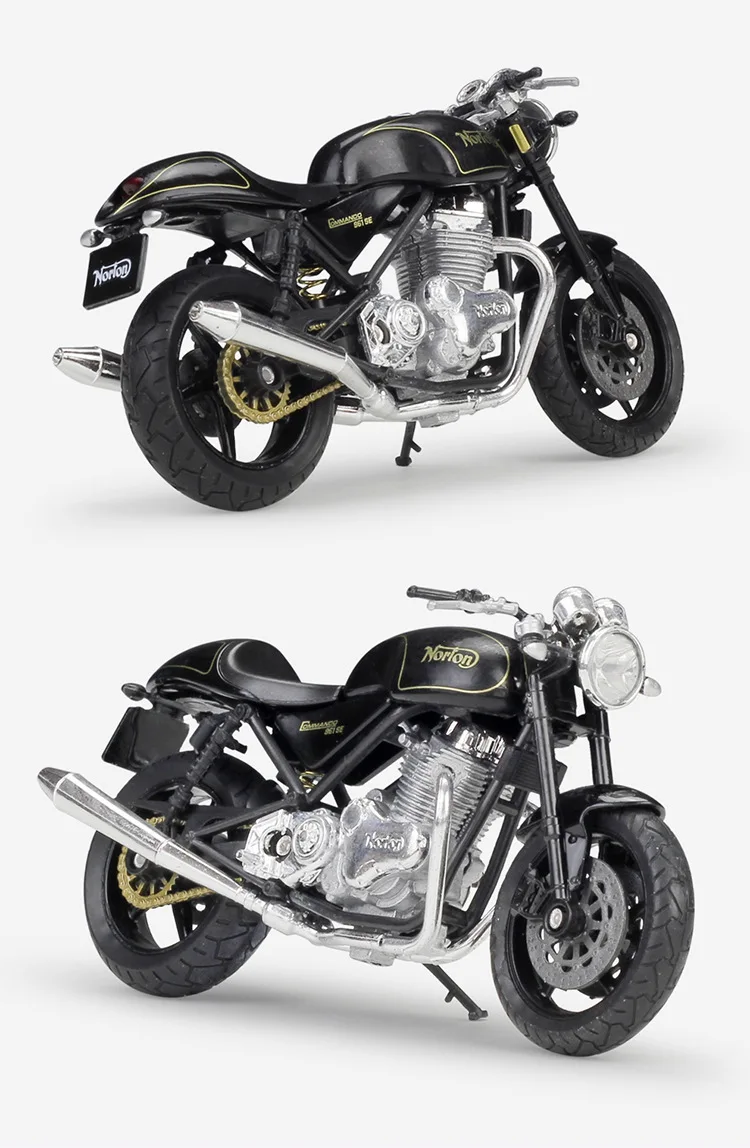 WELLY 1:18 Norton Commando 961 SE литье под давлением модель мотоцикла из сплава игрушка для детей подарок на день рождения Коллекция игрушек