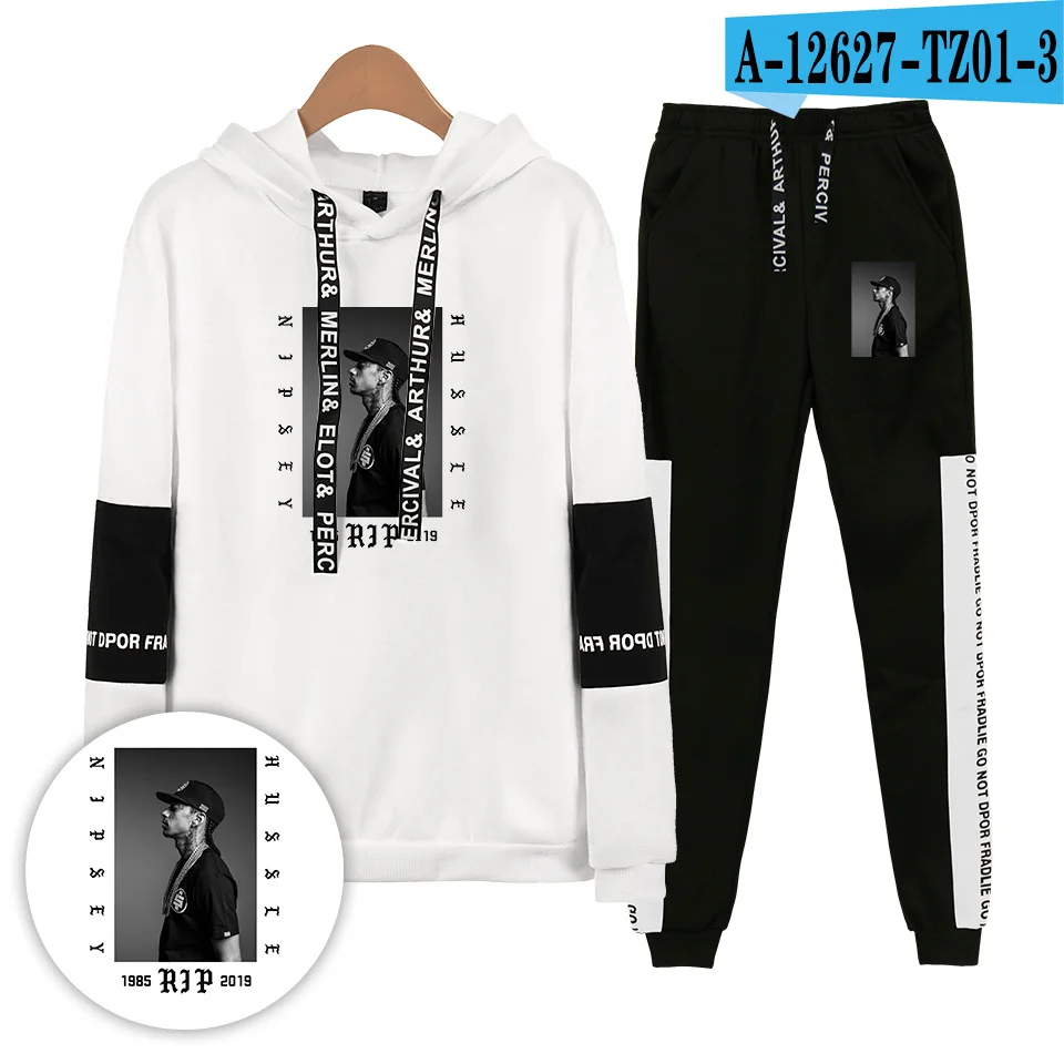 Распродажа, Осень-зима, nipsey hussle, толстовки в стиле хип-хоп, толстовки и спортивные штаны для мужчин и детей, комплект из двух предметов, спортивная одежда с капюшоном - Цвет: Фиолетовый