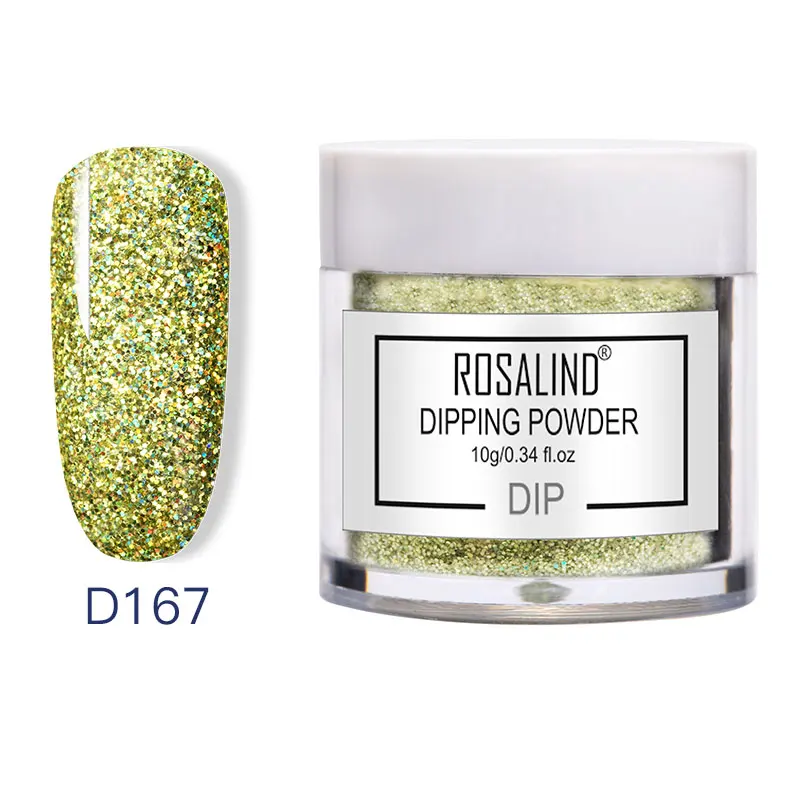 D167 ROSALIND пудра для напыления дизайна ногтей голографический лак Блестящий градиент Блестящий хромовый пигмент набор порошка хлопья для ногтей блестки - Цвет: D167