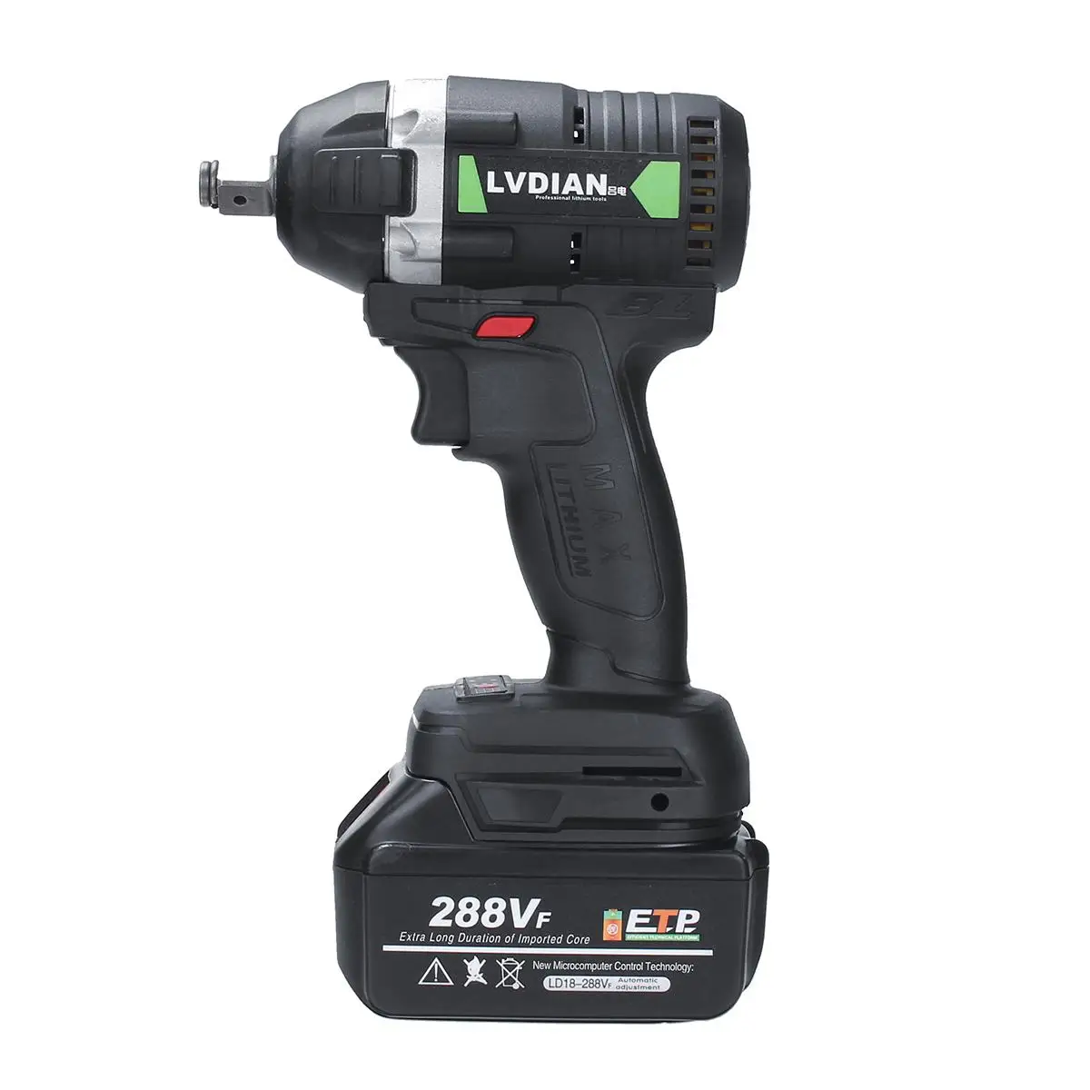 £50.97 288vf 320n Brushless Cordless Electric Impact Wrench 19800mah Powerful Tool