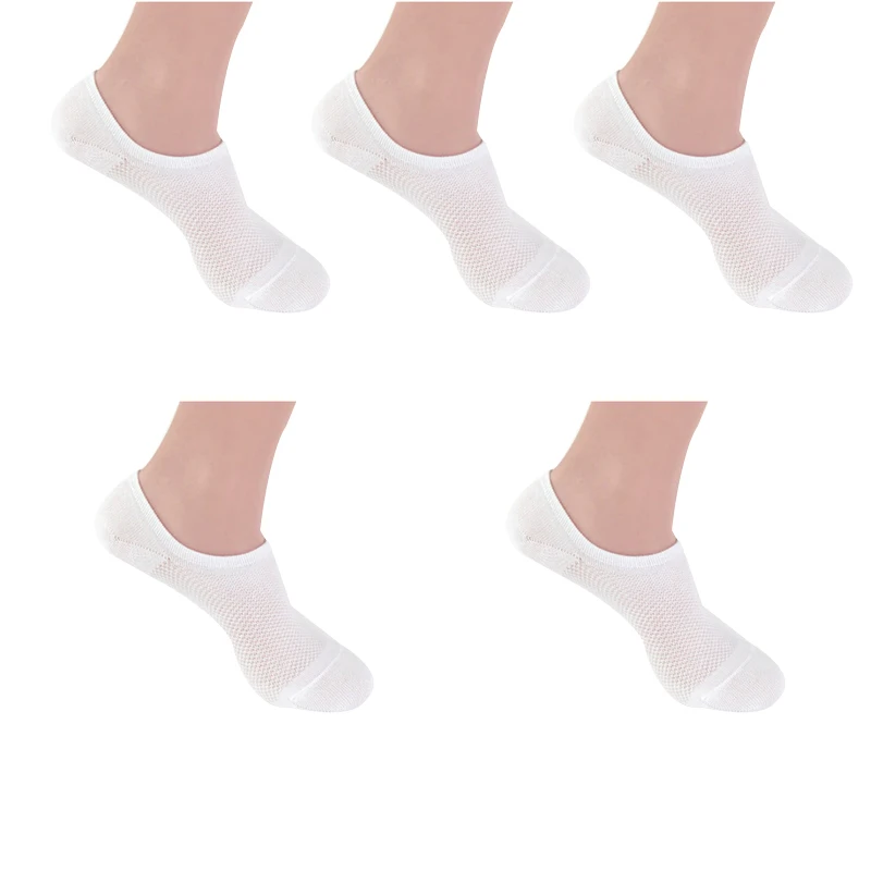5 pairs 5 пар, мужские мягкие невидимые носки, низкие Повседневные носки из бамбукового волокна, невидимые носки для шоу, весенне-Летние Стильные HKTY, брендовые носки-башмачки - Цвет: 5 pairs
