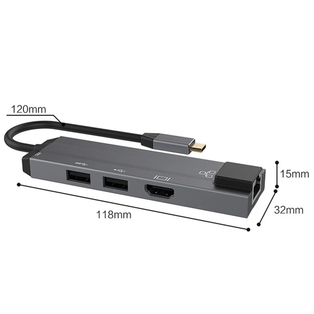 USB-C концентратор type C концентратор USB 3,0 Thunderbolt HDMI RJ45 Кардер ридер адаптер для MacBook Pro samsung Galaxy S9 USB C концентратор