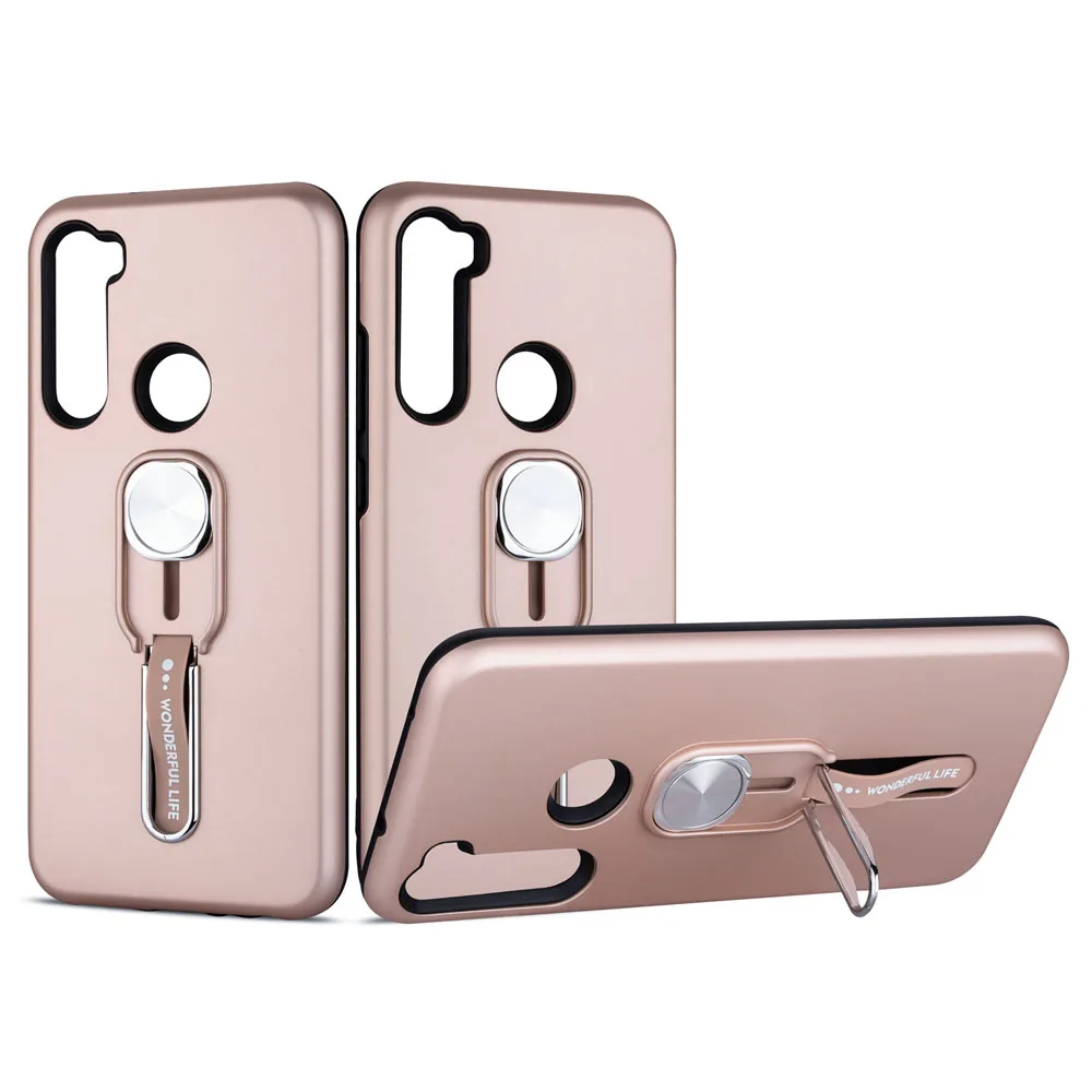 Автомобильный Магнитный чехол-держатель для Redmi Note 8 7 6 5 4 Pro 8A 8 с функцией подставки - Цвет: Rose Gold
