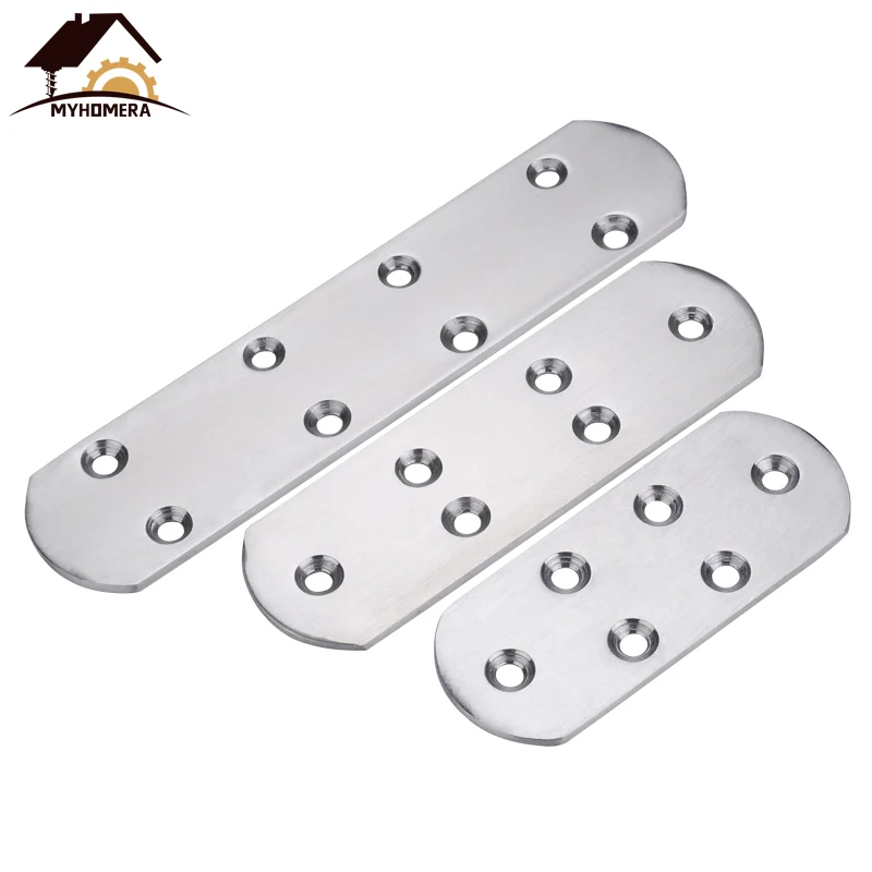 Myhomera Stainless Steel Corner Brackets Joint Fastener Fixed Connector Corner Bracket Code Hardware for Shelf Chair Board Table