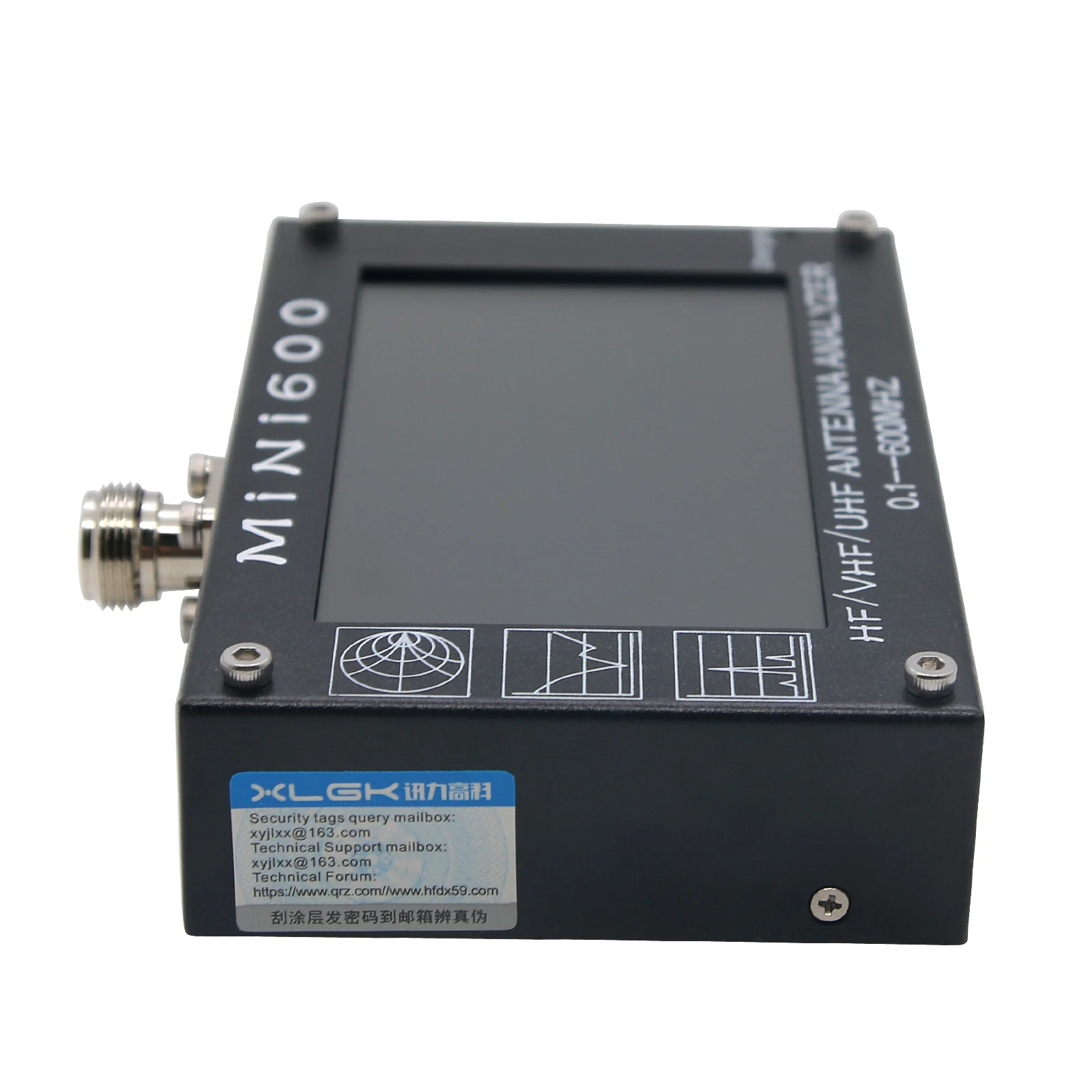 TZT MINI600 HF/VHF/UHF антенный анализатор 0,1-600 МГц с 4," TFT lcd сенсорным экраном