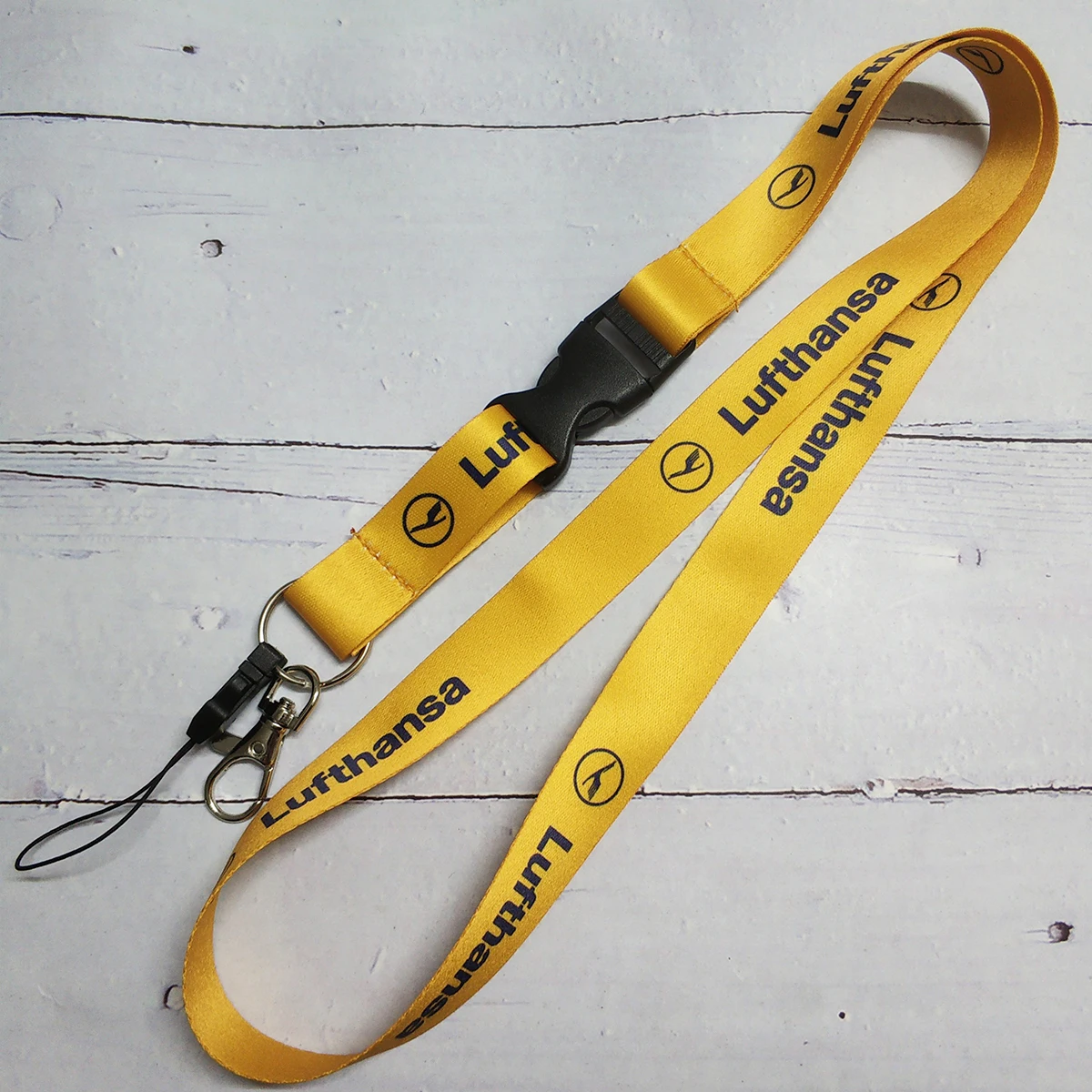 Aviation-Themed Polyester Neck Strap Keychain Gift