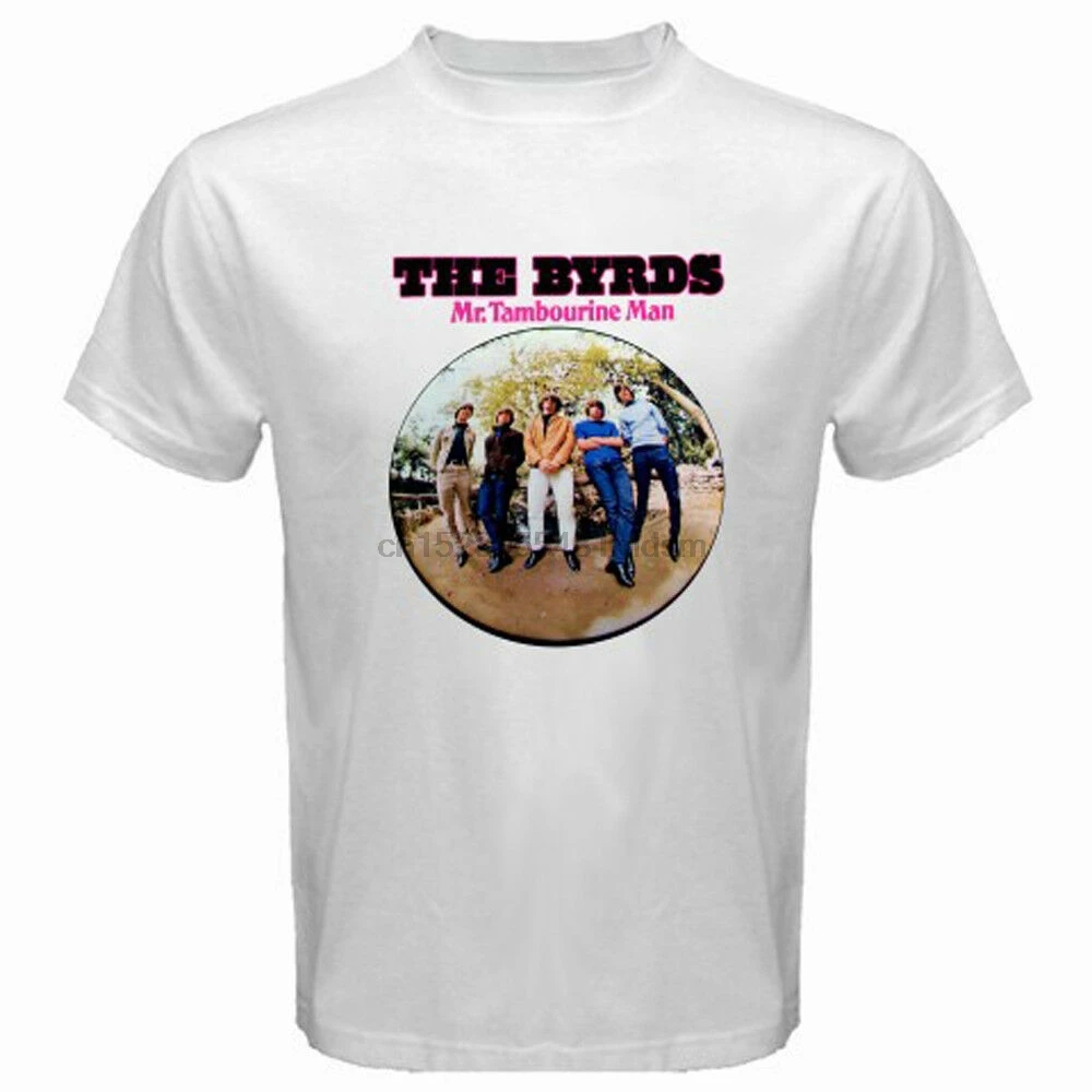 Album Logo Rétro Rock Band Homme T-shirt noir taille S à 3XL Nouveau la The Byrds 