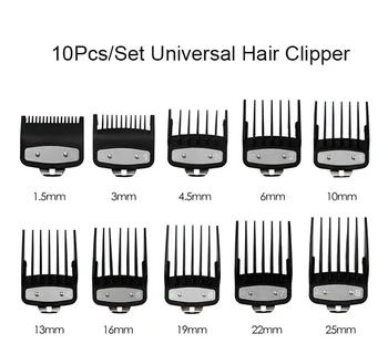 

10Pcs/Set Universal Hair Clipper 1.5/3/4.5/6/10/13/16/19/22/25mm Limit Combs Electric Clipper Positioning Comb Replacement Tools