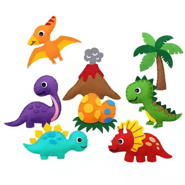 Woodland Animals Craft Kit Forest Creatures DIY Sewing Felt Plush Animals For Kids Beginners Educational Sewing Set Kids Art Toy 2