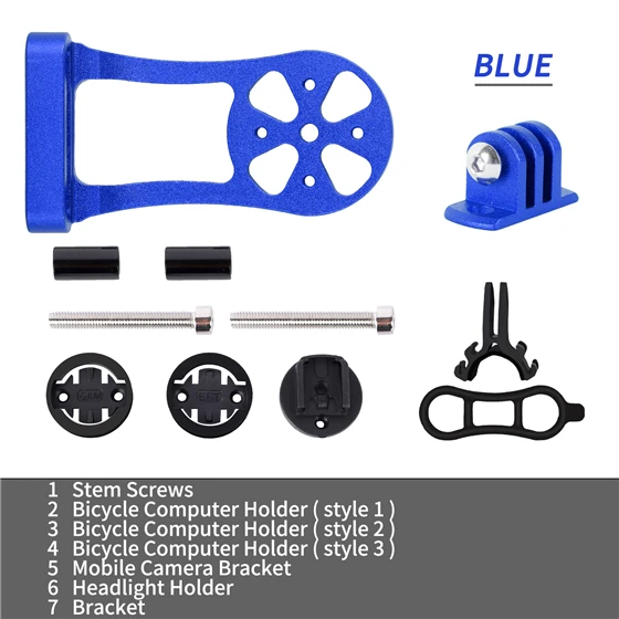 Blue WEST BIKING велосипедный компьютерный держатель для камеры велосипедный велосипед передний держатель набор для Garmin Bryton Cateye велосипедный компьютер - Цвет: Blue