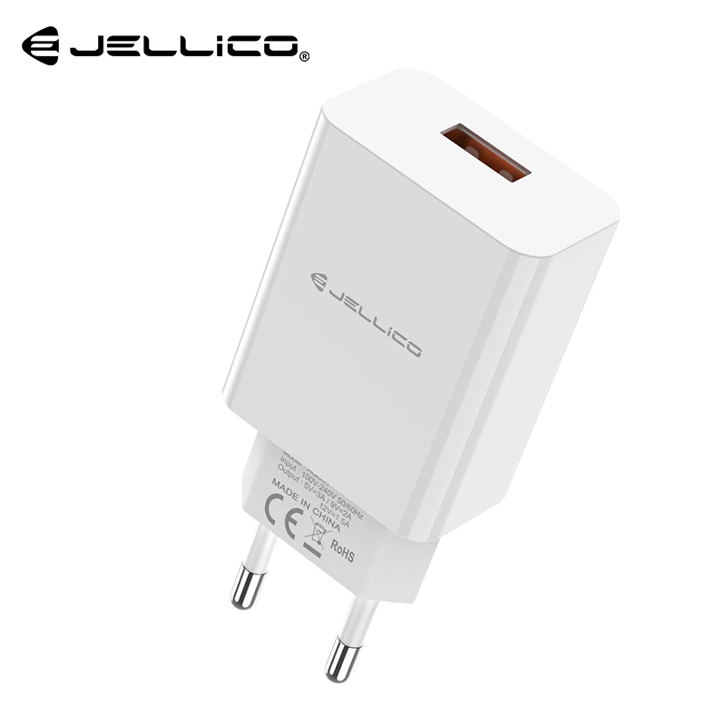 EU White Jellico USB зарядное устройство для телефона, быстрая зарядка 3,0, быстрое зарядное устройство QC3.0, штепсельный адаптер, настенное зарядное устройство для мобильного телефона для iPhone, samsung, Xiaomi - Тип штекера: EU White