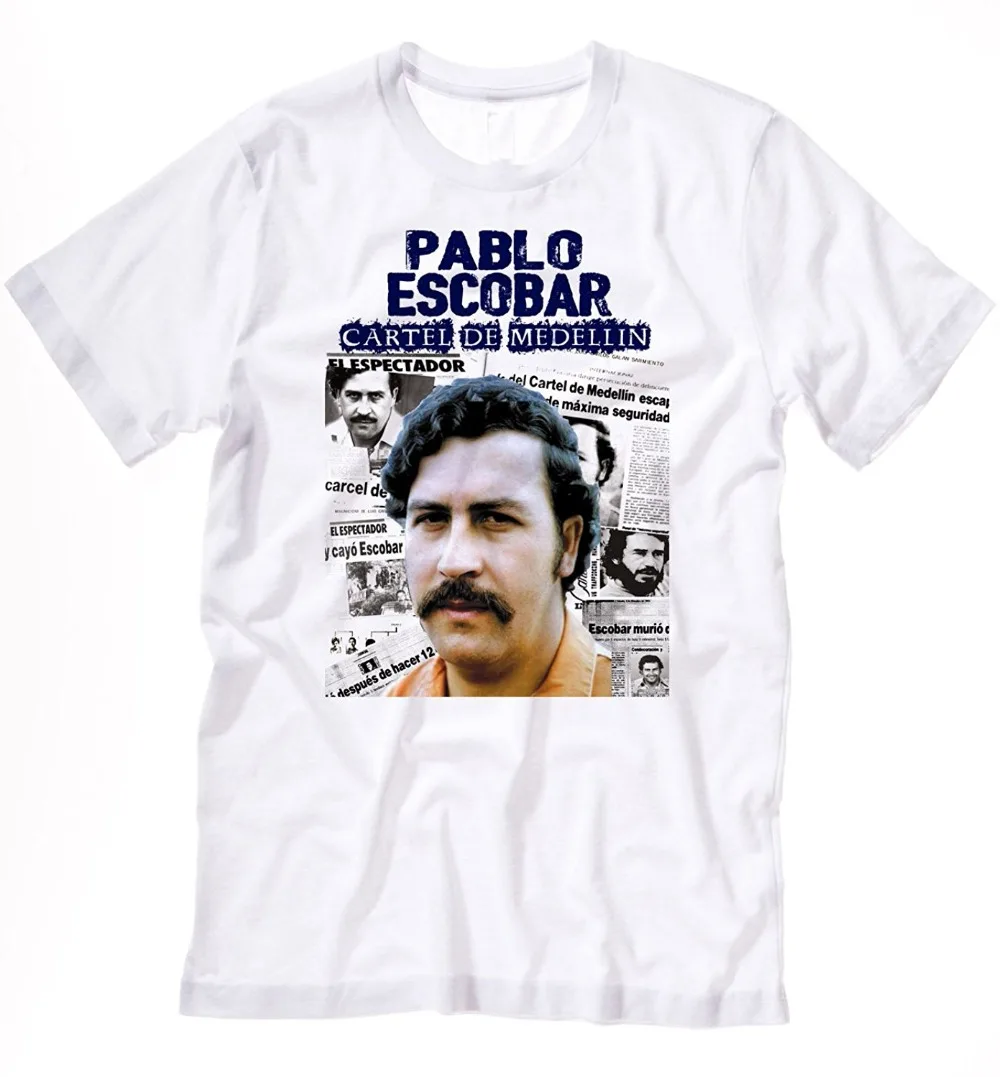 Camiseta de algodón para hombre, camisa de Pablo Escobar, rey de Medellin,  Cartel Colombia, Hip-Hop, ropa de calle Harajuku, novedad de verano -  AliExpress, image size:1000x1077
