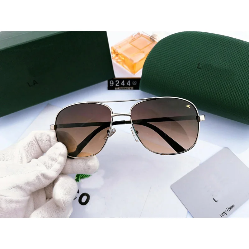 Новинка, крокодиловые Мужские Винтажные поляризационные солнцезащитные очки, мужские классические фирменные дизайнерские солнцезащитные очки с прозрачными линзами для вождения, Gafas de sol - Цвет линз: 1 no box