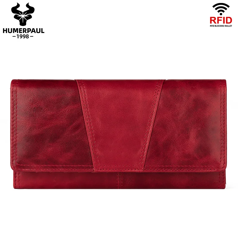 

Hot 2020 Wallet Women Leather Luxury RFID Card Holder Clutch Elegant Female Wallets Zipper Pocket Hasp Lady Purse Splice Design
