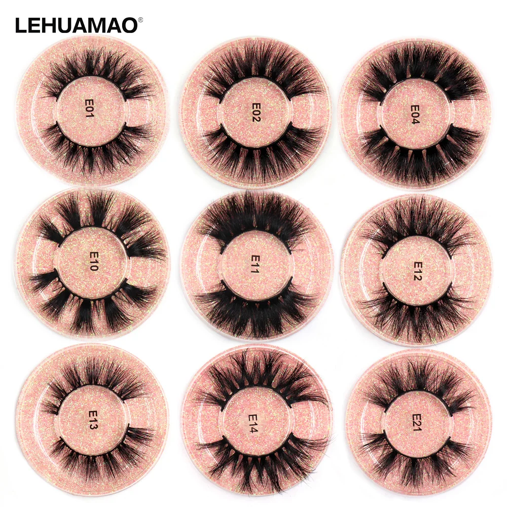 LEHUAMAO 50 пар норковых ресниц 3D норковые ресницы натуральные пушистые безжалостные ресницы драматические толстые ручной макияж для глаз