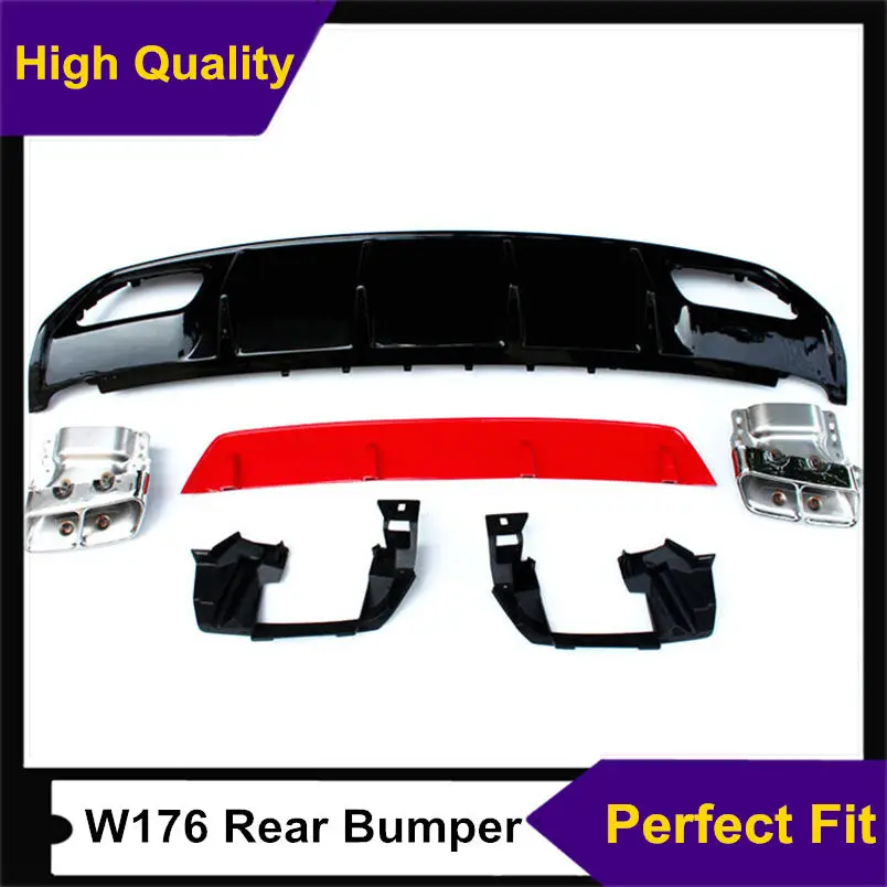 Полный комплект диффузора для заднего бампера автомобиля ABS B E N Z A класса W176 A45