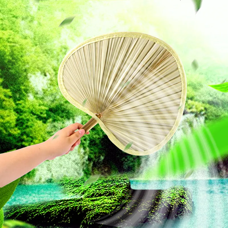 Веер Летний большой ладонный веер Подсолнух старомодный ручное ткачество для