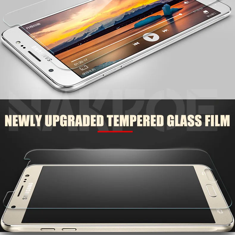 9H Tempered Glass on the For Samsung Galaxy J3 J5 J7 J2 J4 J6 J8 Plus Screen Protector HD Protective Film