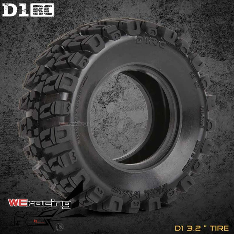 4 шт. D1RC 1/8 супер захват RC Гусеничный 3,2 дюймов RC толстые колеса шины с губкой для 1/8 rc Гусеничный и 1/10 осевой KM2 wraith