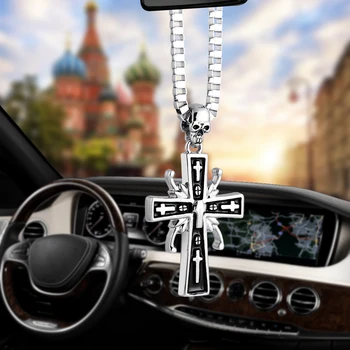 

Bemost Car pendant Jesus Crucifix Cross Hanging Ornaments Automobiles Rearview Mirror Suspension Decoration Auto Styling Gifts