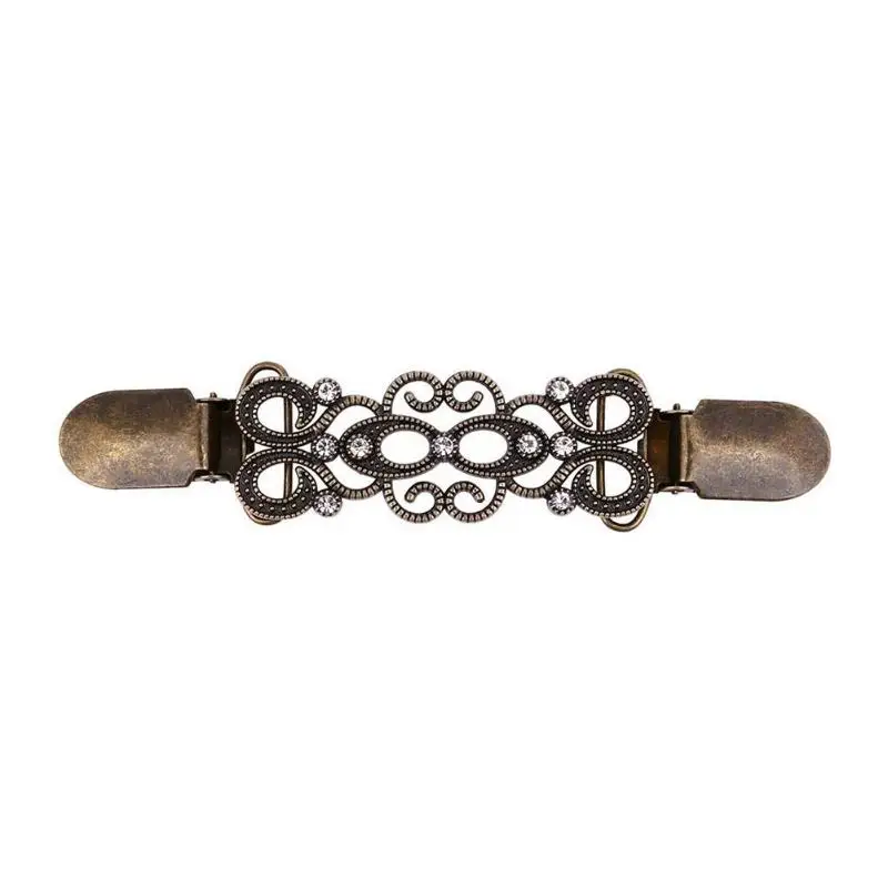 Coppery Винтажный сплав кардиган клип женский свитер блузка шаль зажимы рубашка булавки - Цвет: Coppery
