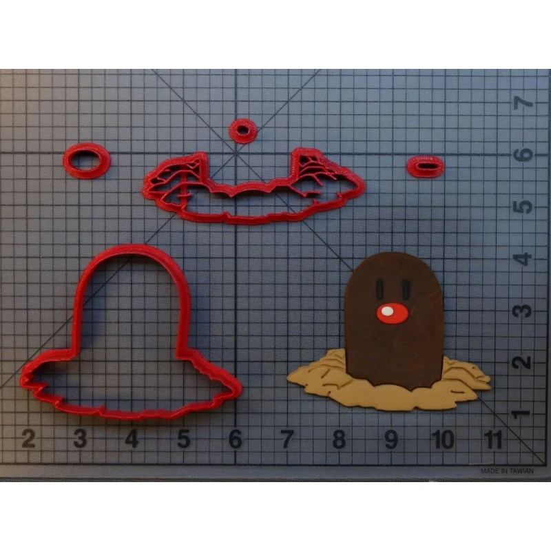 N8810 Diglett 3in 3D Печатный PLA пластиковый меч щит логотип Wooloo Lucario Diglett Alcremie Greninja помадка украшение для печенья резак набор - Цвет: N8810 Diglett 3in