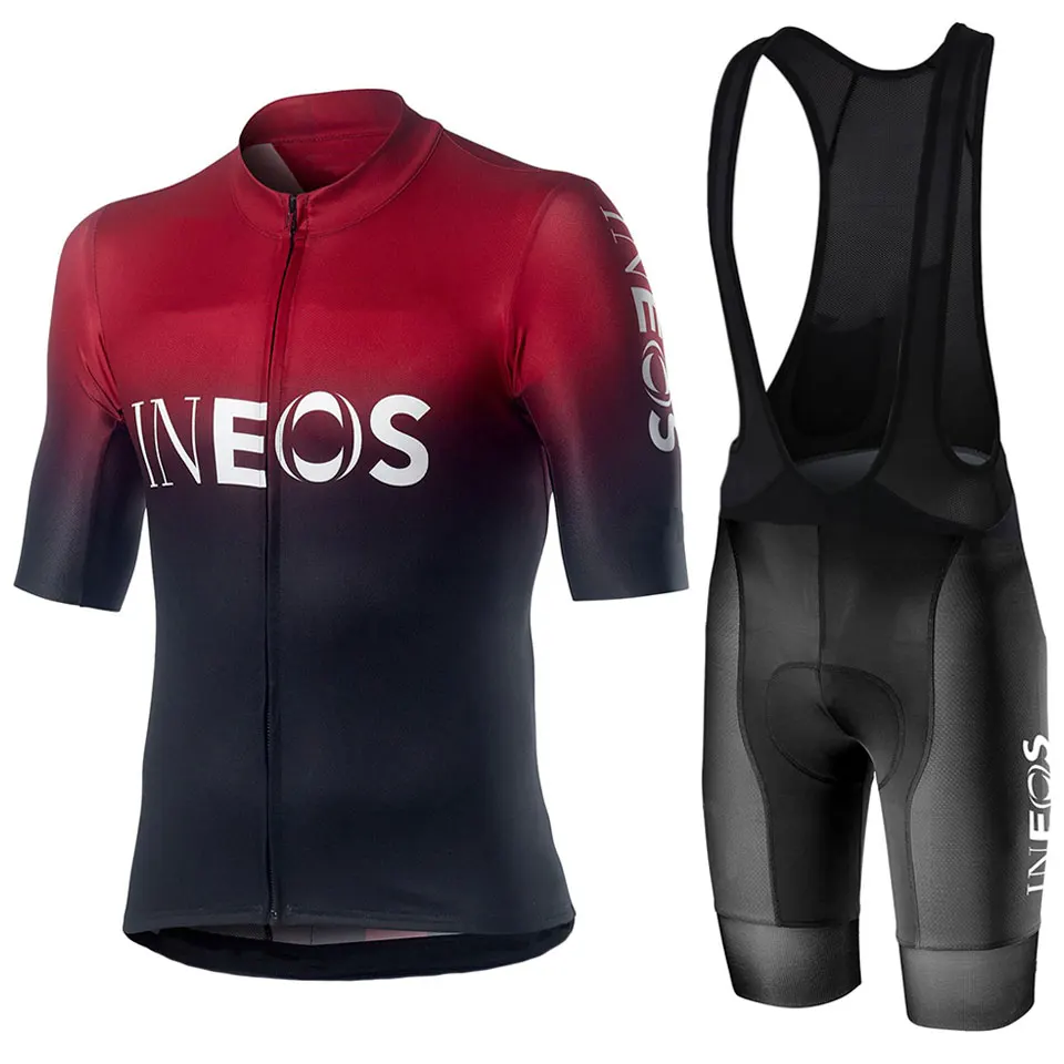Pic Color Ineos team Мужская велосипедная футболка летний комплект с короткими рукавами Майо нагрудник шорты спортивные одежды для велосипедиста рубашка костюм - Цвет: Pic Color