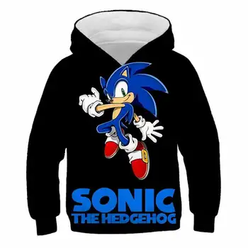 

3D sonic sweatshirt cute for Boys Girls Mario Printing Hoodie Children's Clothing Autumn Cartoon Animation kids Street Clothes