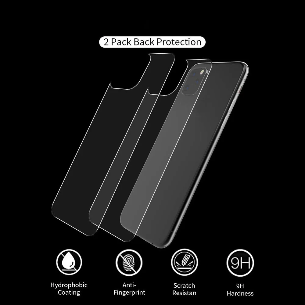 2 шт 9H HD защитная пленка для задней панели экрана для Iphone 11 Pro Max XR XS MAX X Iphone11 Закаленное стекло Защитная пленка для экрана Verre