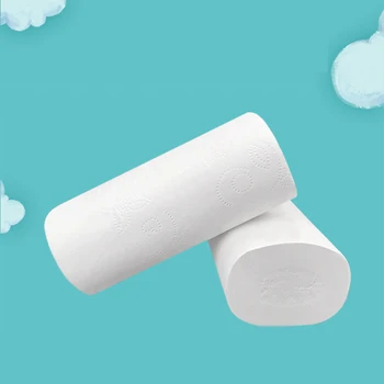 

12 Rolls/Lot Toilet Roll Paper 5 Layers Household Roll Paper Wood Pulp Toilet Paper Tissue Roll Paper for Home Bathroom