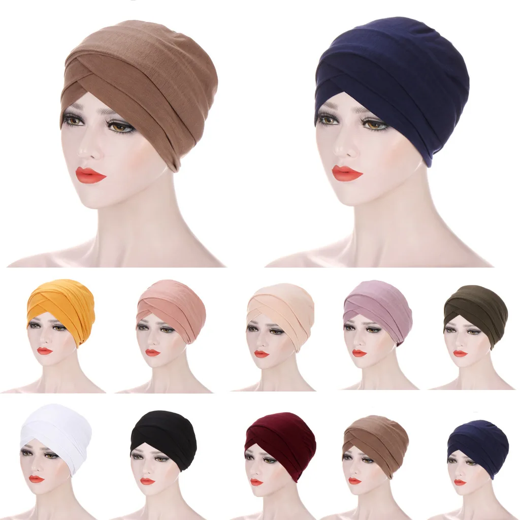 

Hijab Caps Women Stretchy Hijab Scarf Cross Muslim Hijab Headscarf Turban Hat Muslim Scarf Hijab Turban Headband