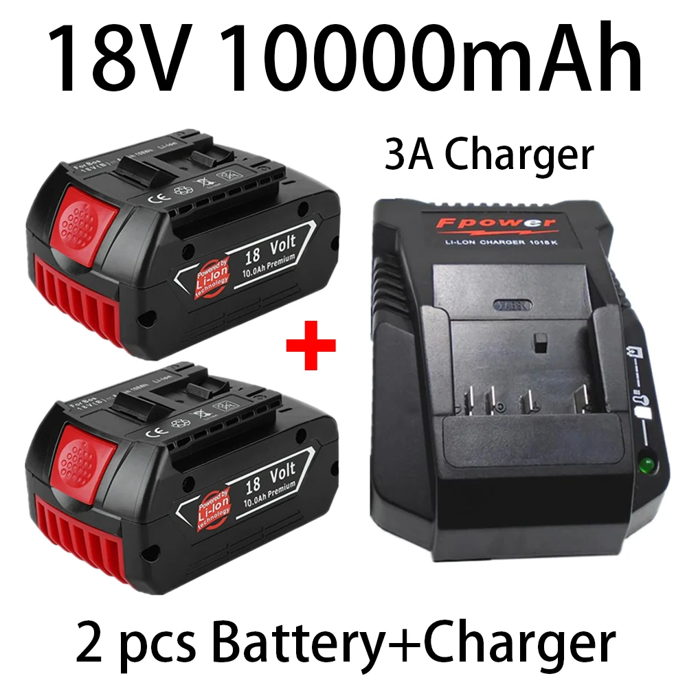 18 в 10000 мАч для электродрели Bosch 2607336236 Ач литий-ионная батарея BAT609 BAT609G BAT618 BAT618G BAT614