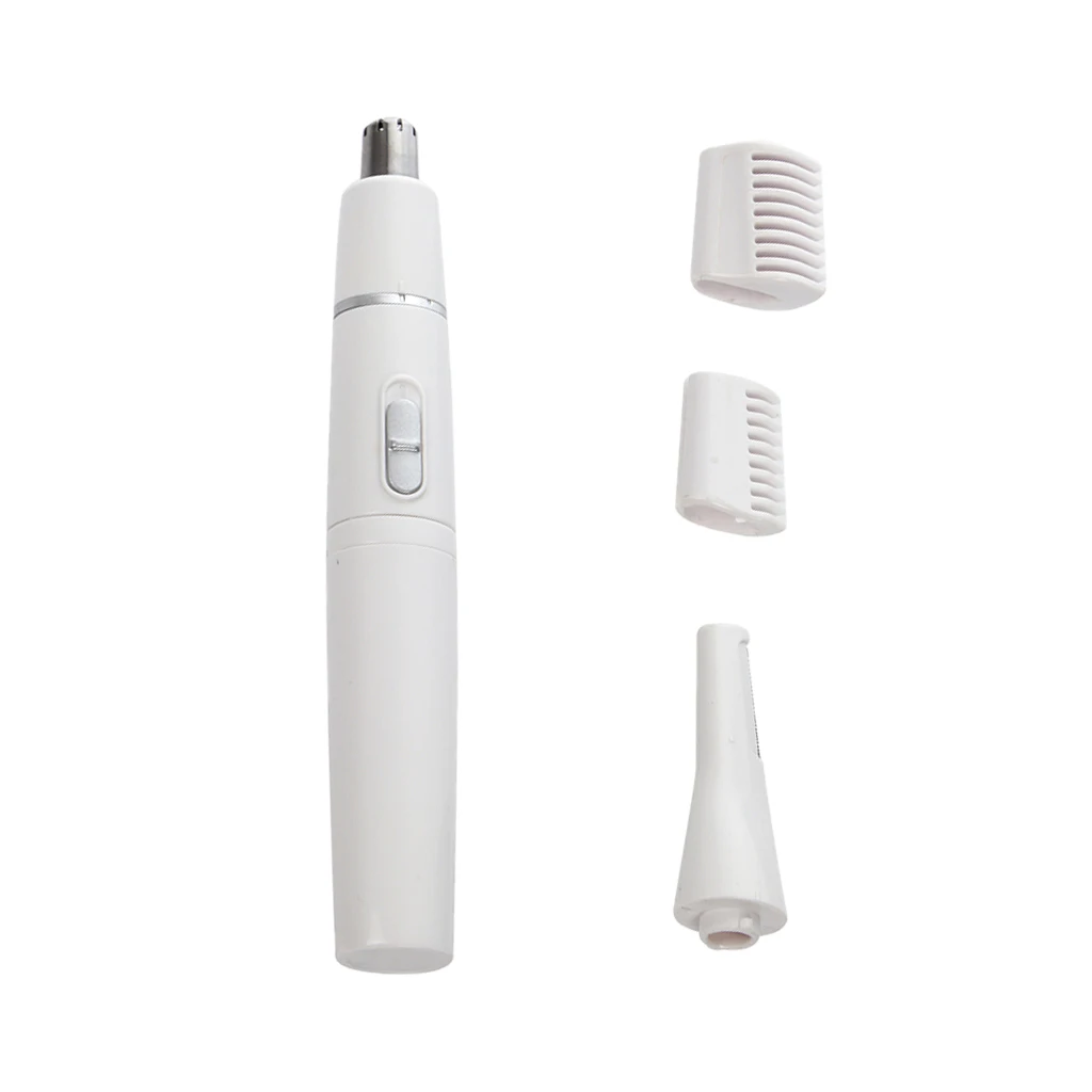 1 Set Electric Facial Nose Eyebrow Hair Trimmer Shaver Hair Removal Safe Cleaner Epilator for Men Women Battery Personal Daily