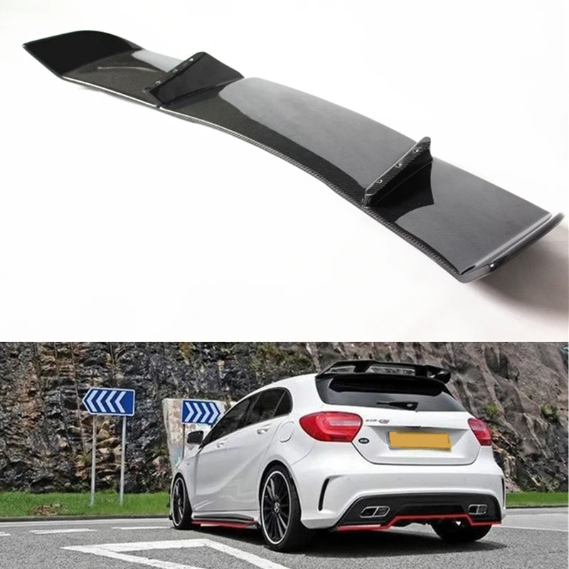 

One piece for A Class W176 AMG style real carbon fiber rear spoiler auto Revozport style rear trunk wings 2013-2018