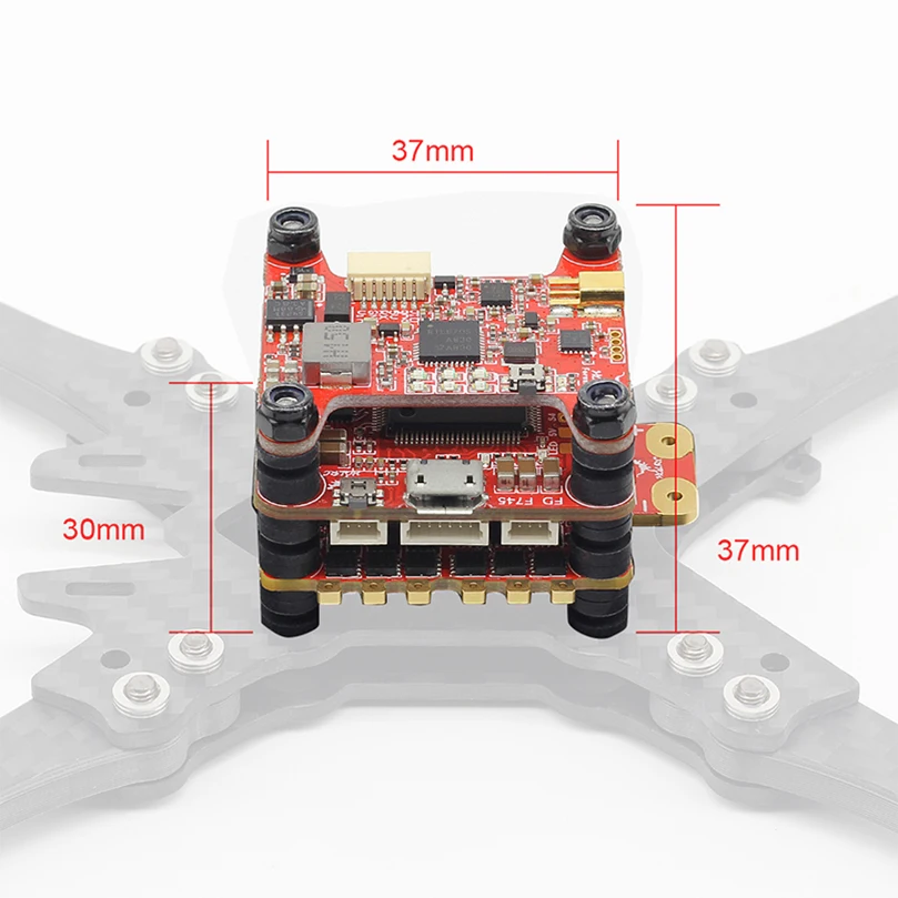 HGLRC FD F7 Dual 60A 3-6S BL32 4втх 400 МВт стек управления полетом и DinoShot 60A Blheli_32 3-6S 4в1 ESC& FD VTX для радиоуправляемого дрона