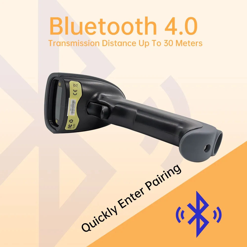 Teklead 1d qd Leitor de Código de Barras Scanenr Portátil com Fio Usb 2.4g Bluetooth Handheld para o Supermercado Inventário Pos Terminal - Imagem 2