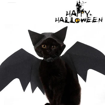 

Halloween Mysterious Batwing Pet Role-playing Props Adjustable Cat Costume Christmas Role-playing Bat Wings Decoration Props