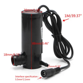 

400L/H Water Pump Submersible Wash Bath Fountain Black DC 12V/AC 220V 36W Durable
