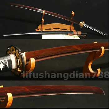 

Damascus Folded Red Clay Tempered Battle Ready Japanese Samurai Katana