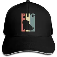 Классическая унисекс Заказная винтажная Кепка мопса грузовика Простая Регулируемая бейсболка