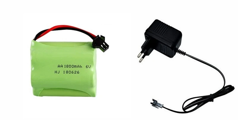 SM Plug) Ni-MH 6 В 1800 мАч батарея+ 6 в USB зарядное устройство для Rc игрушки автомобили танки роботы лодки пистолеты 5* AA 6 В аккумуляторная батарея - Цвет: Navy Blue