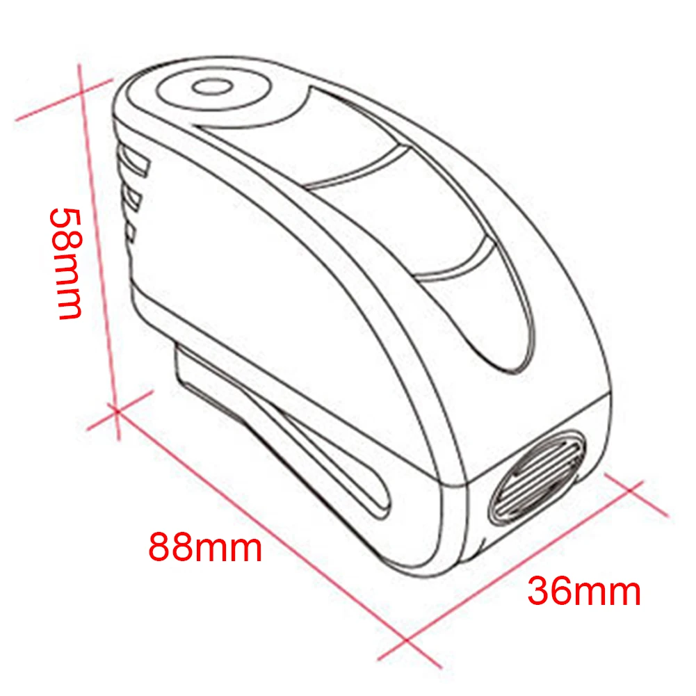 Противоугонная сигнализация, мотоциклетный велосипед, универсальный, 3 ключа, дисковый замок, водонепроницаемый, для путешествий Предупреждение, тормоз, безопасность, 120дБ, сплав