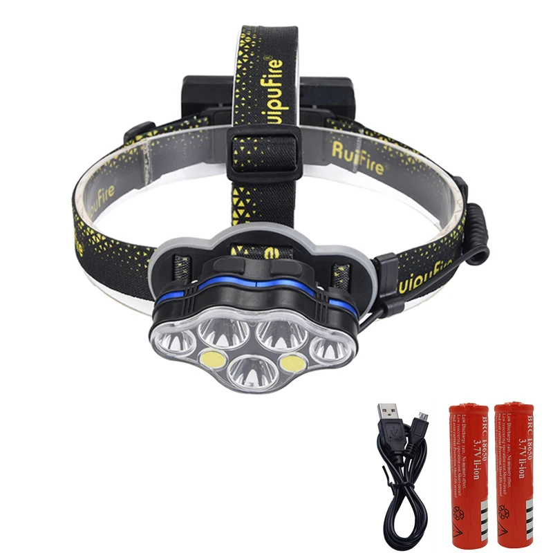 B Litwod Z20KC07 XM-L T6 30000LM 7 светодиодные фары супер яркий светодиодный головной фонарь перезаряжаемый портативный Головной фонарь - Испускаемый цвет: B
