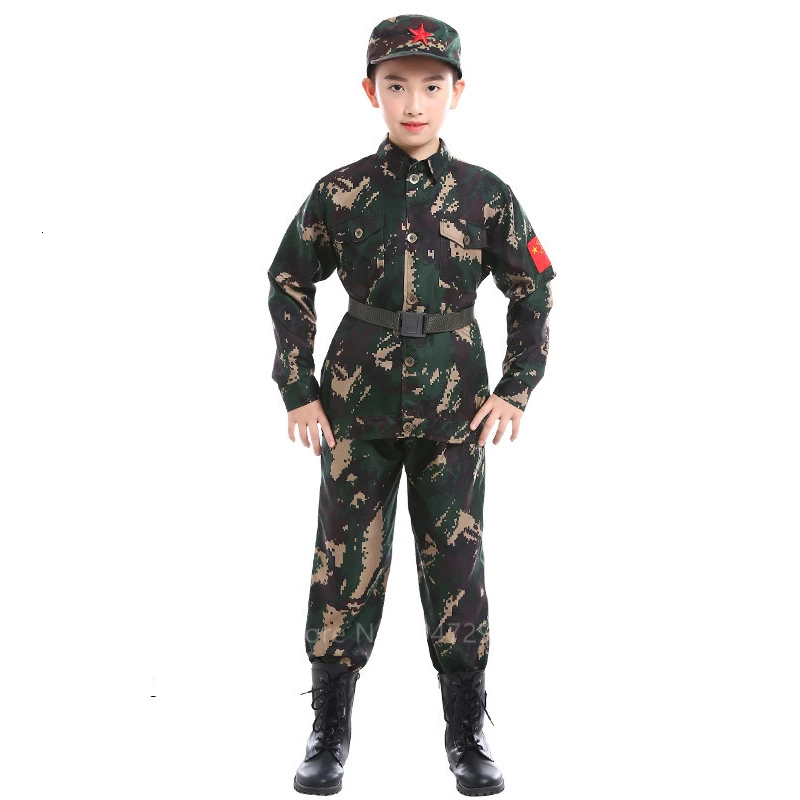 Военная форма для детей лагерь Скаут спецназ косплей дети солдат; Армия костюм Тактический Хэллоуин костюм фантазии карнавал - Цвет: Color 11