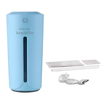

230ML Mini Cup Shape Air Humidifier ABS USB Charging Air Moistener Noiseless Colorful Night Light Mist Maker For Car Home DC 5V