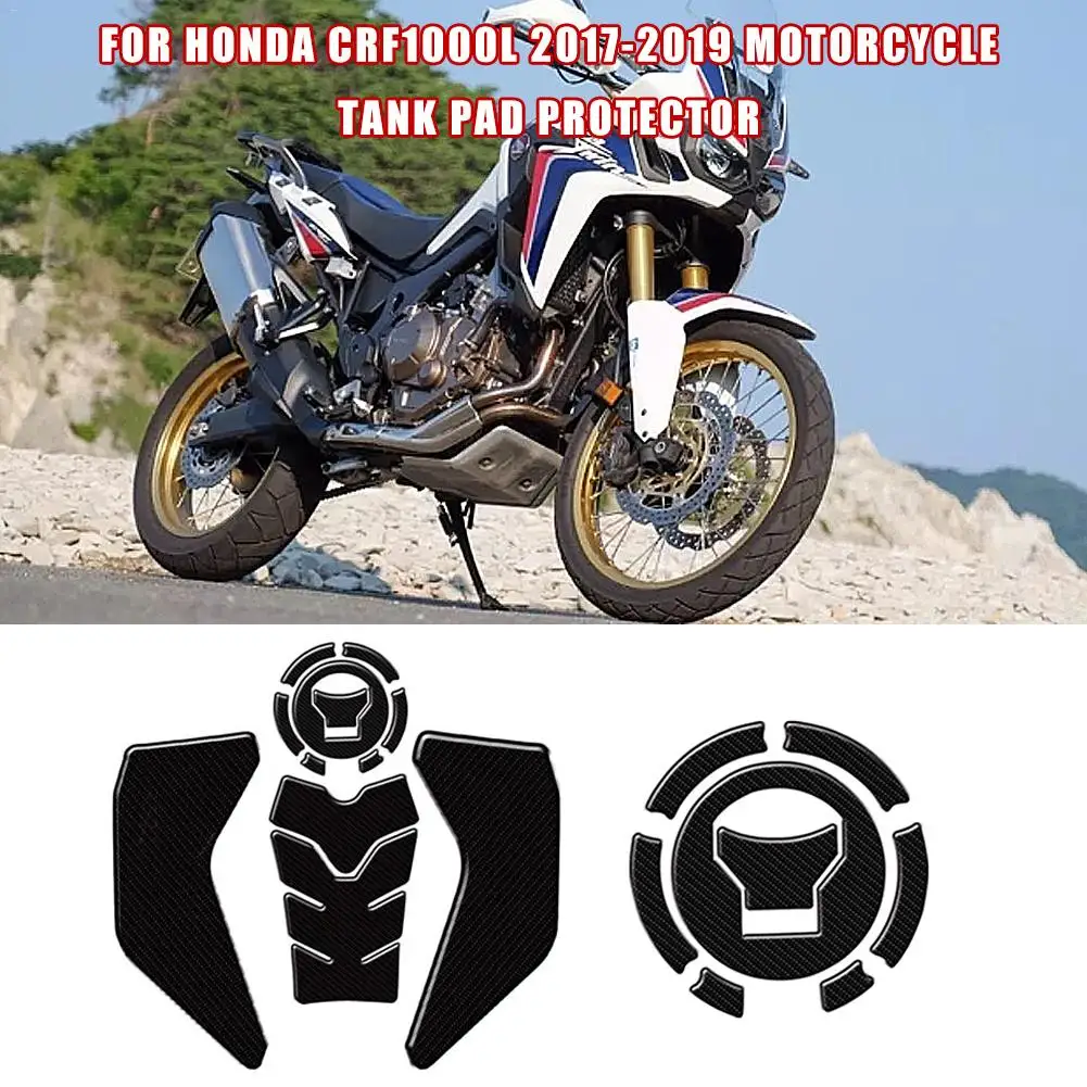 Мотоцикл защитная накладка на топливный бак для Honda CRF1000L углеродного волокна рыбья кость Сторона Pad Стикеры