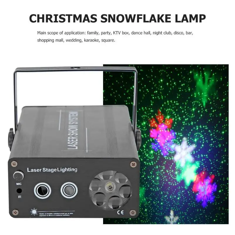 

Snowflake Stage Laser Lamp Disco Christmas Party Projector LED Light Decor
