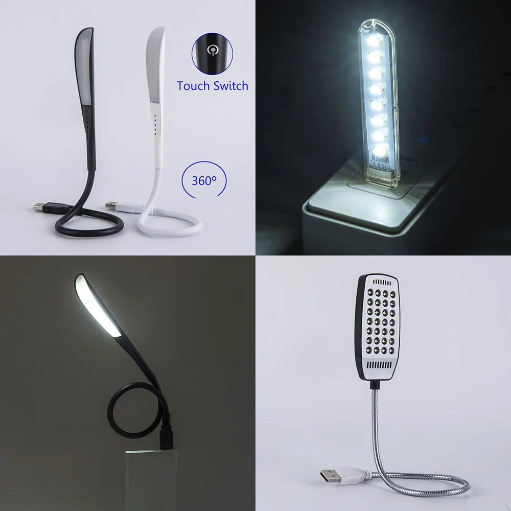 Настольная лампа светодиодный USB светильник с зажимом Настольный
