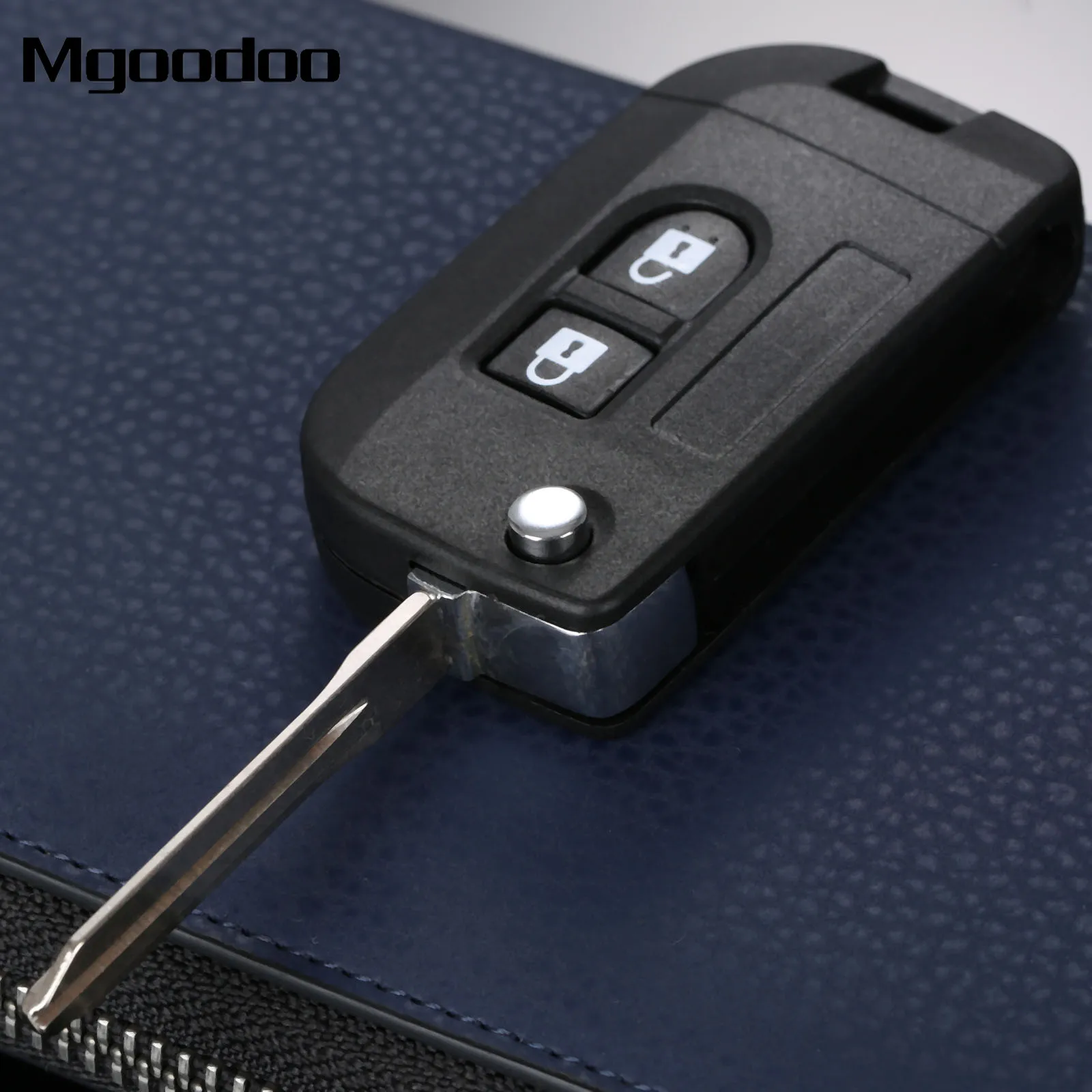 Mgoodoo 2 кнопки раскладной чехол для ключа автомобиля FOB Nissan Micra Note Navara Almera сменный